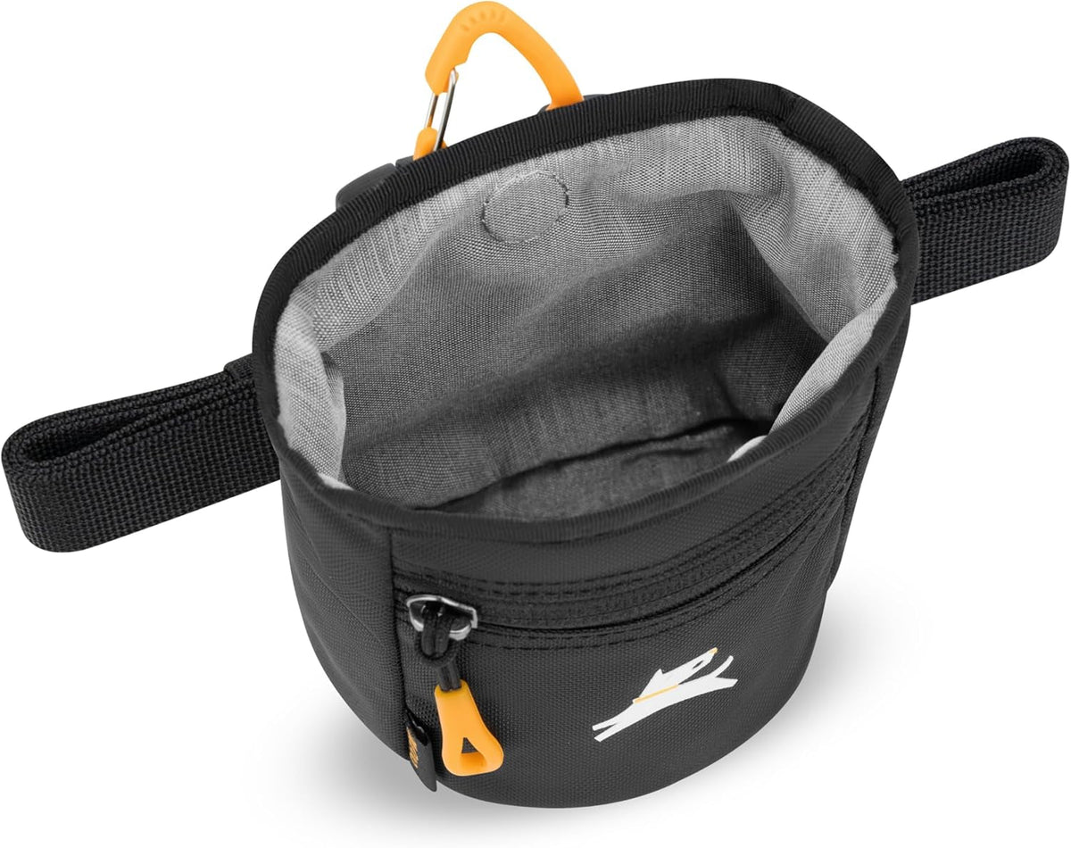 Goodie Treat Bag, Dog Treat Pouch, Waist Belt Clip for Hands-Free Training, Magnetic Closure, Dog Training and Behavior Aids, Three Ways to Wear (Raven S'25)