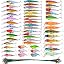 Fishing Lures Kit Mixed Including Minnow Popper Crank Baits with Hooks for Saltwater Freshwater Trout Bass Salmon Fishing