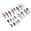 Fishing Lures Kit Mixed Including Minnow Popper Crank Baits with Hooks for Saltwater Freshwater Trout Bass Salmon Fishing