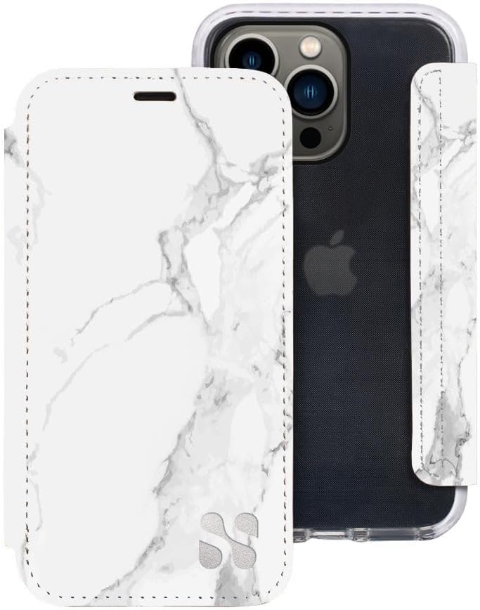SafeSleeve EMF Blocker Detachable Leather Wallet Case for iPhone 16, Beige