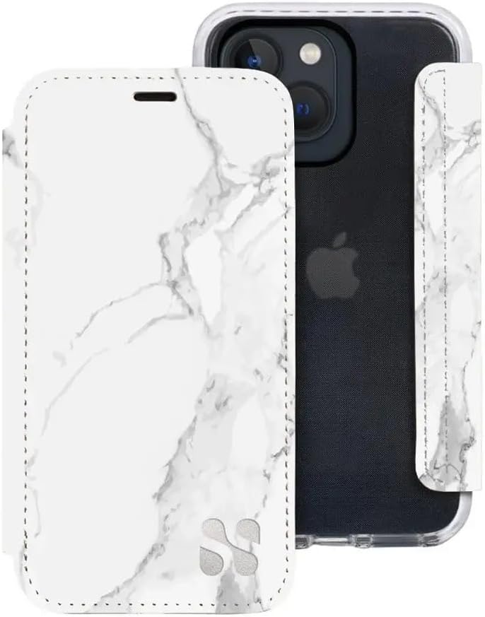 SafeSleeve EMF Blocker Detachable Leather Wallet Case for iPhone 16, Beige