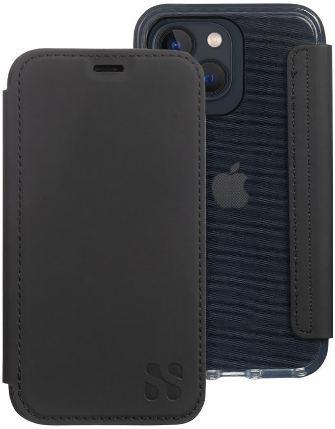 SafeSleeve EMF Blocker Detachable Leather Wallet Case for iPhone 16, Beige
