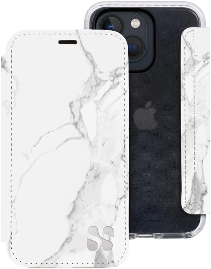 SafeSleeve EMF Blocker Detachable Leather Wallet Case for iPhone 16, Beige