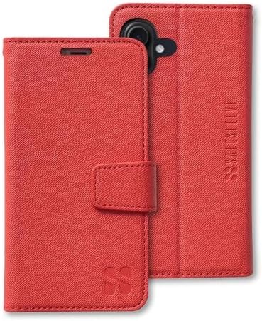 SafeSleeve EMF Blocker Detachable Leather Wallet Case for iPhone 16, Beige