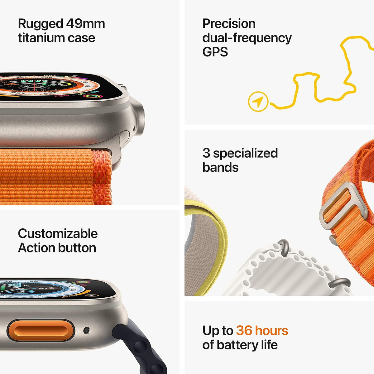Renewed Apple Watch Ultra 1 / Ultra 2 / Ultra 3 GPS + Cellular 49mm, Excellent Condition product image 6