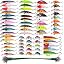 Fishing Lures Kit Mixed Including Minnow Popper Crank Baits with Hooks for Saltwater Freshwater Trout Bass Salmon Fishing