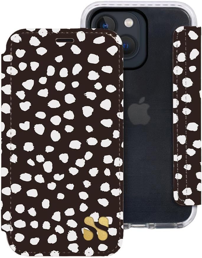 SafeSleeve EMF Blocker Detachable Leather Wallet Case for iPhone 16, Beige