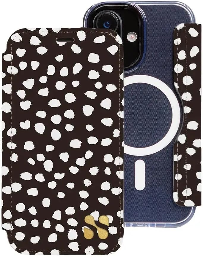 SafeSleeve EMF Blocker Detachable Leather Wallet Case for iPhone 16, Beige