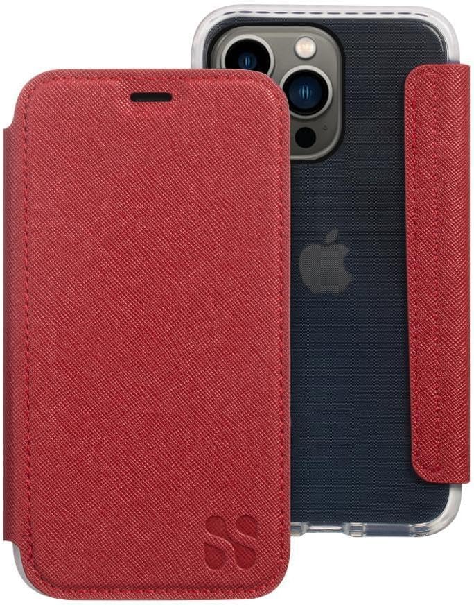 SafeSleeve EMF Blocker Detachable Leather Wallet Case for iPhone 16, Beige