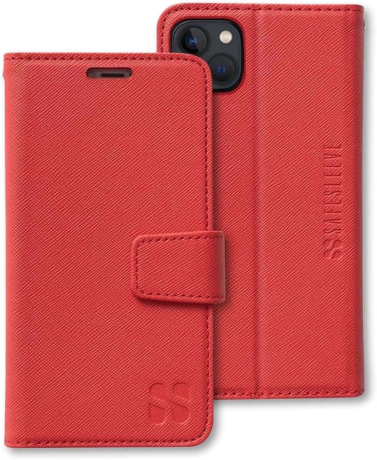 SafeSleeve EMF Blocker Detachable Leather Wallet Case for iPhone 16, Beige