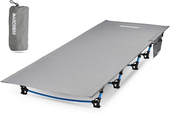 MARCHWAY Ultralight Folding Camping Cot Bed, Portable, Compact and Durable