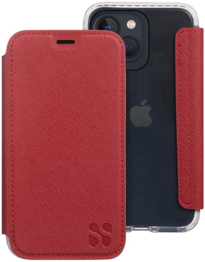 SafeSleeve EMF Blocker Detachable Leather Wallet Case for iPhone 16, Beige