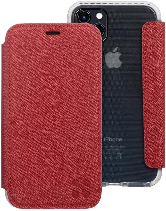 SafeSleeve EMF Blocker Detachable Leather Wallet Case for iPhone 16, Beige