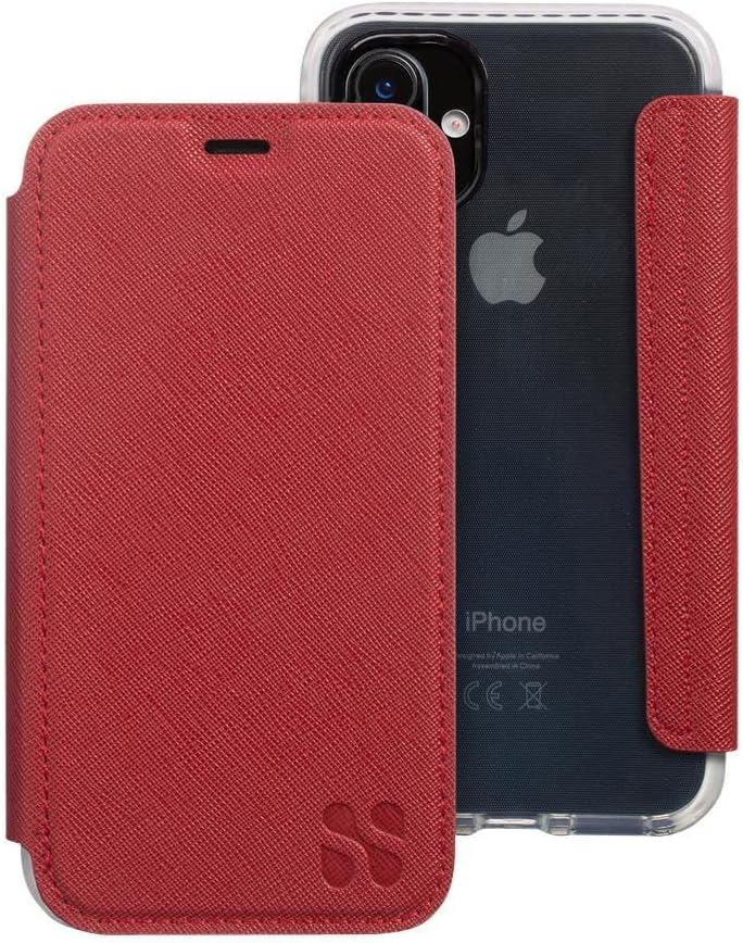 SafeSleeve EMF Blocker Detachable Leather Wallet Case for iPhone 16, Beige