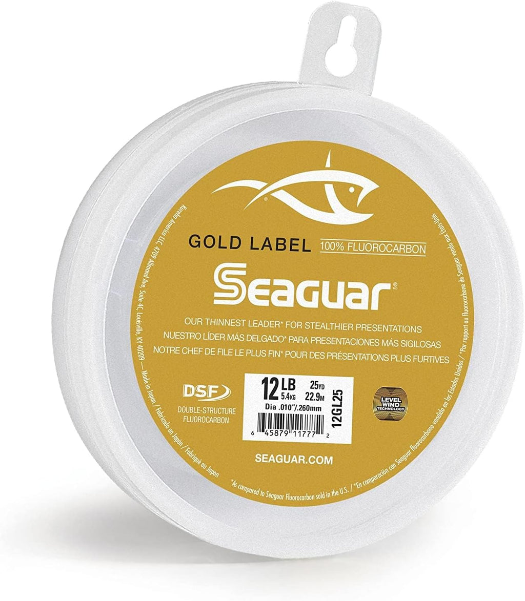 Seaguar Gold Label Fresh & Saltwater Fishing Leader Line, 100% Fluorocarbon