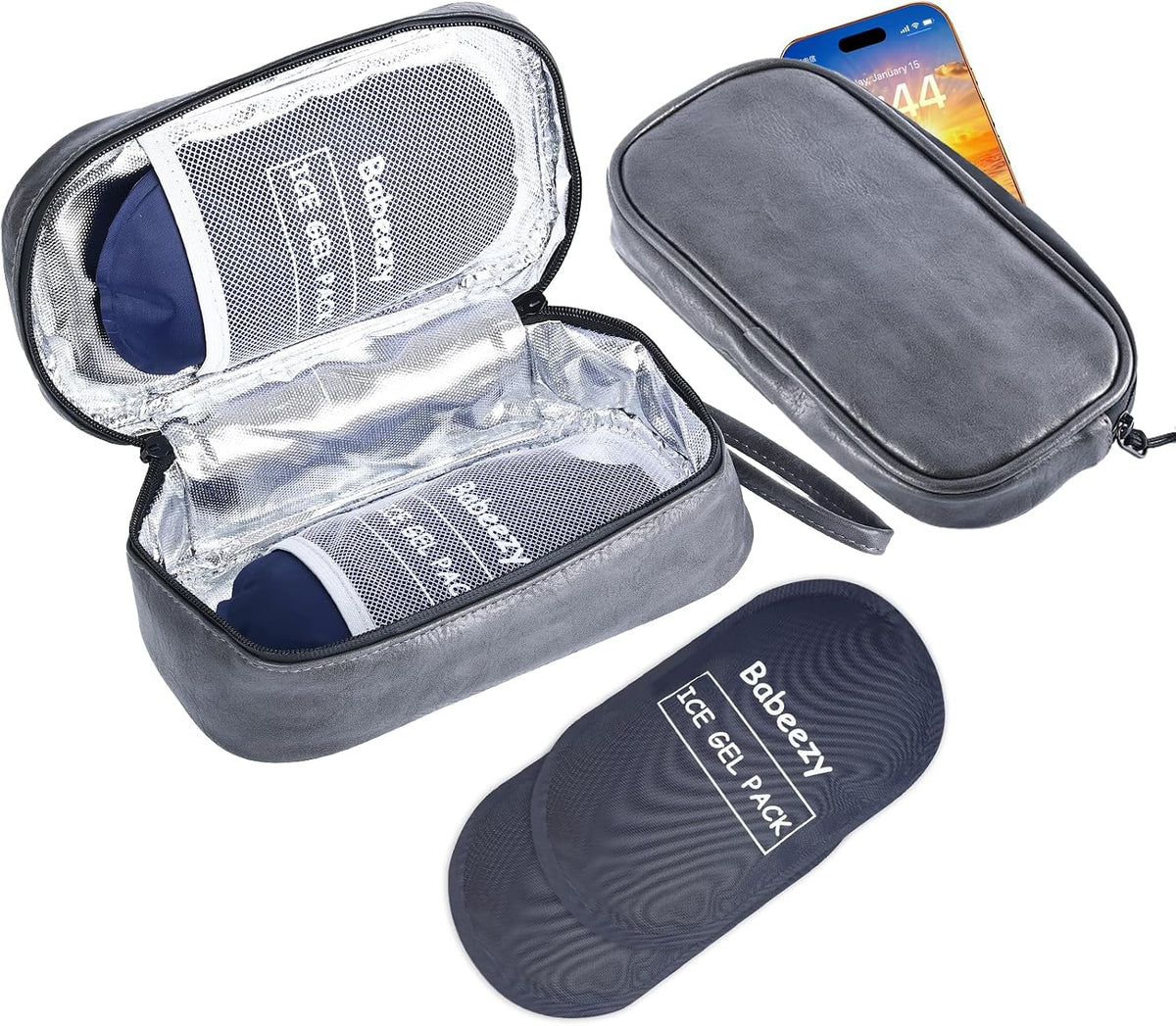 Keep Your Phone Safe from Extreme Heat Car Phone Cooling Bag Grey