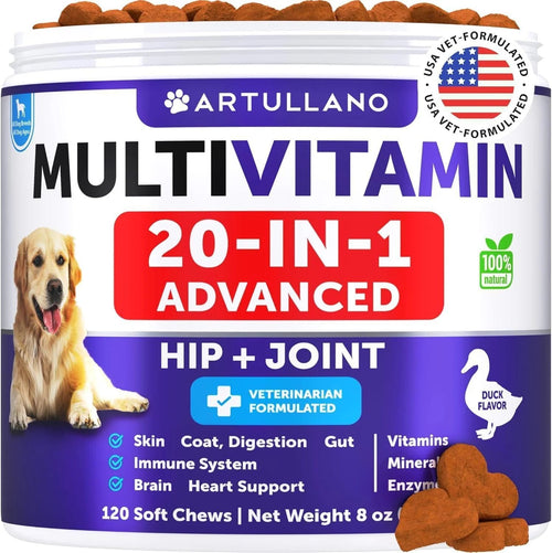 20-in-1 Dog Multivitamin Chewable Treats with Glucosamine & Omega-3