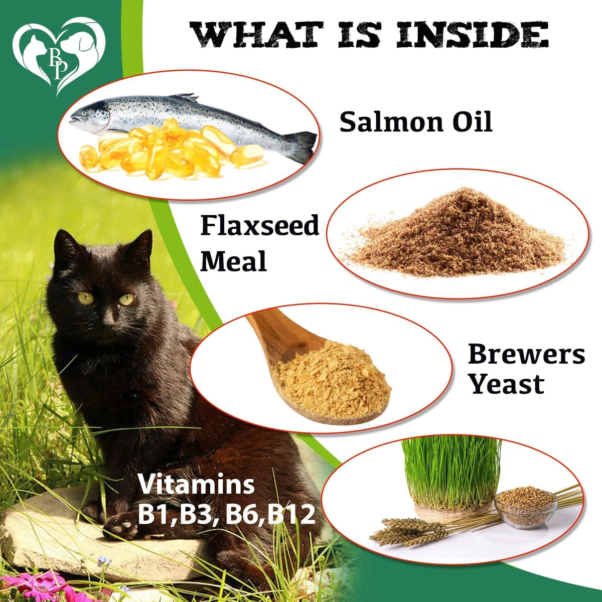 Natural Flea & Tick Chewable Treats for Cats - Salmon Flavor, Daily Soft Chews