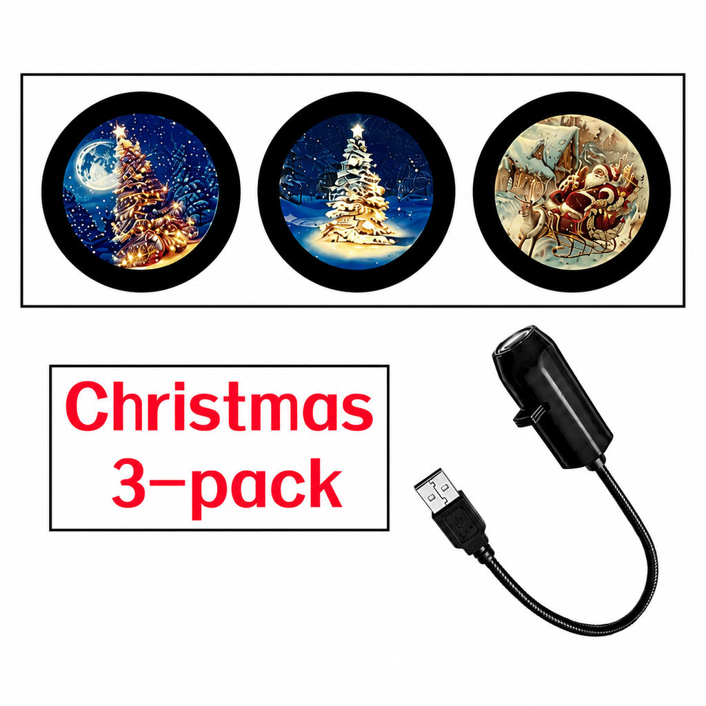 Plug-&-Play HD Christmas Projector