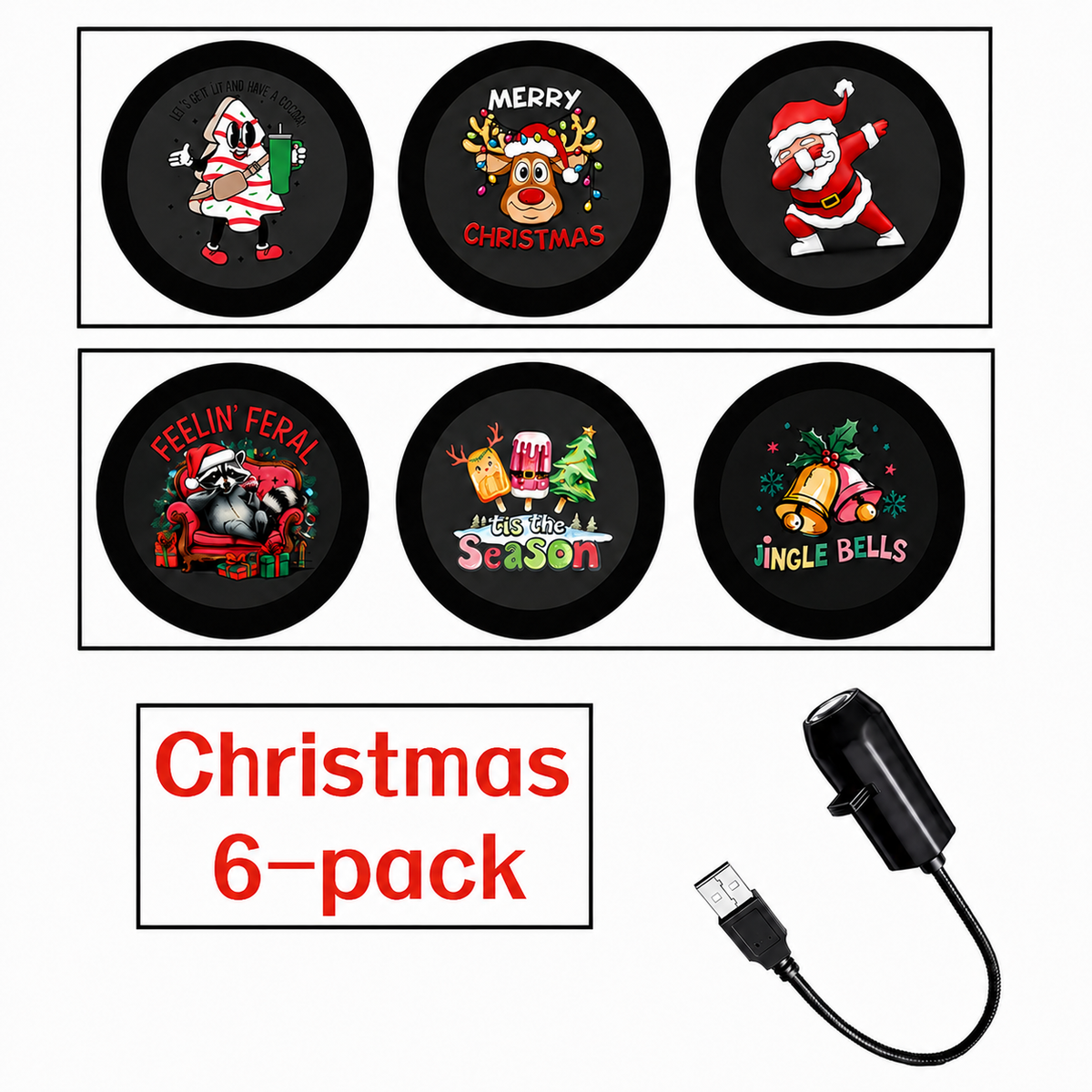 Plug-&-Play HD Christmas Projector